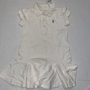Polo Ralph Lauren white dress for little girl brand new